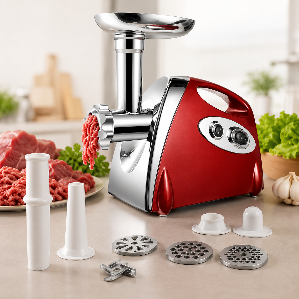 Hachoir à Viande Électrique Multifonction Premium 3-en-1