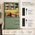 Buffet de cuisine avec prises intégrées et éclairage LED